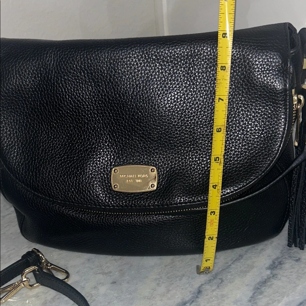 Michael Kors Black Pebbled Leather Crossbody with Gold Hardware - Picture 13 of 16